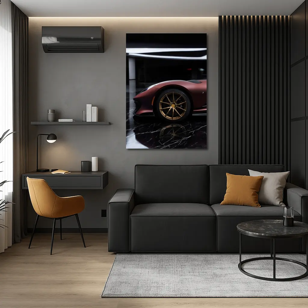 Ferrari 812 Competizione Dark Marble Garage – Wall Art