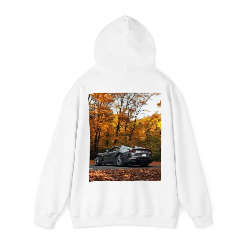 Ferrari 812 GTS Gray Autumn Forest Road – Hoodies