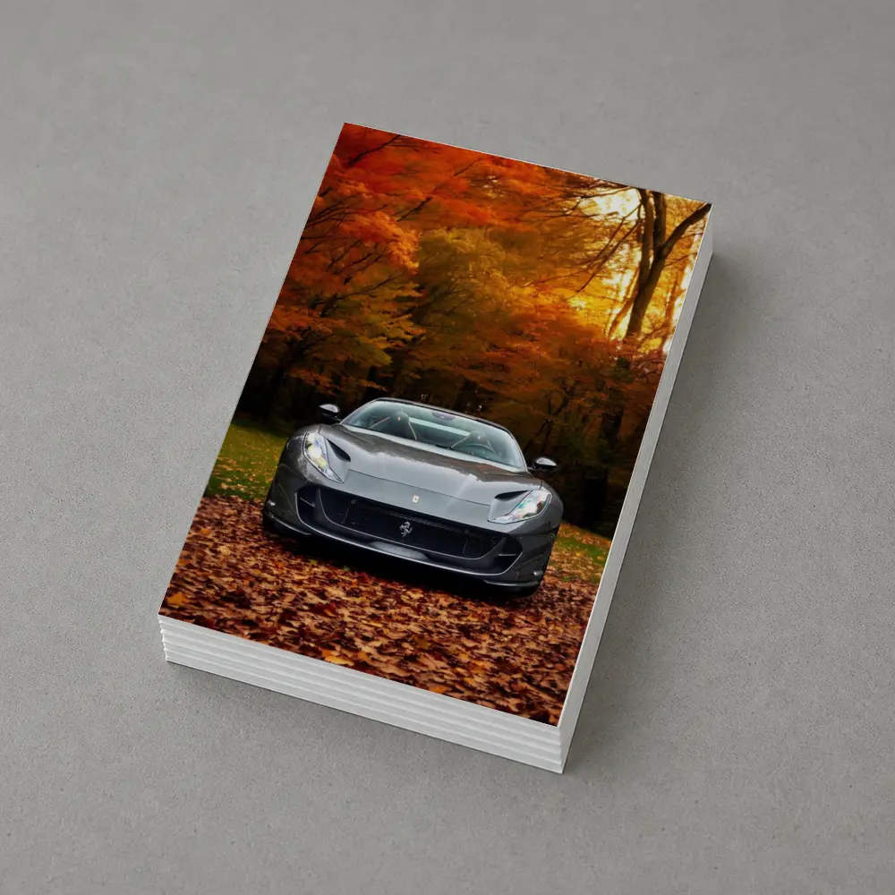Ferrari 812 GTS Gray Autumn Forest – Postcards