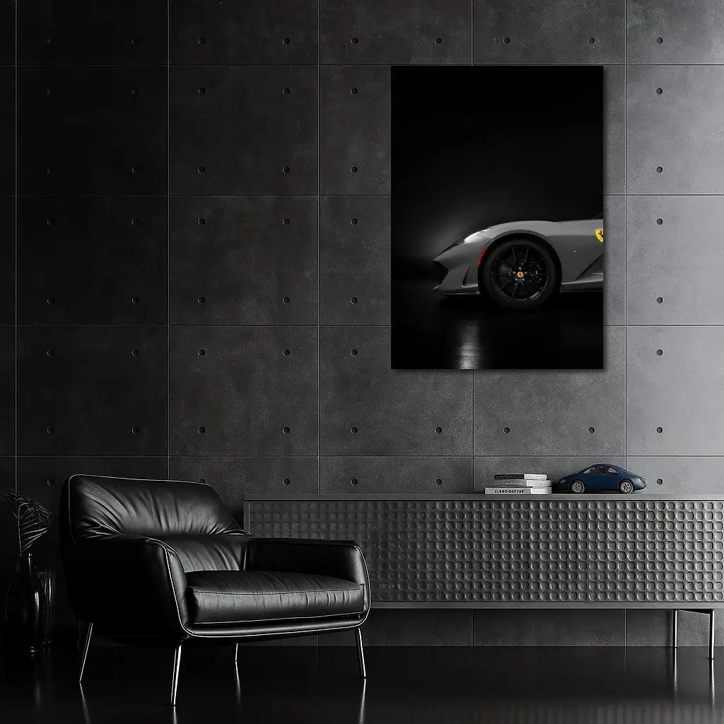 Ferrari 812 GTS Dark Studio Shot – Wall Art
