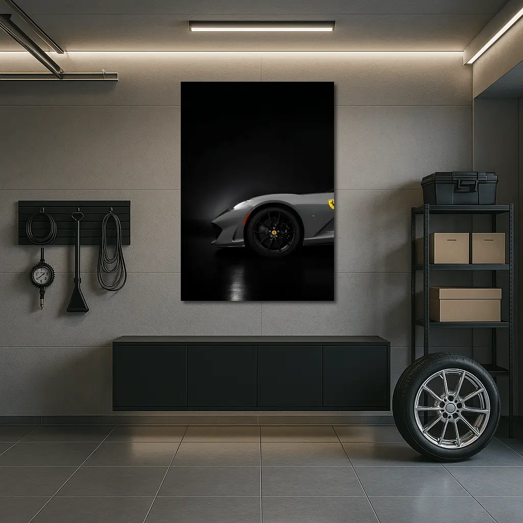 Ferrari 812 GTS Dark Studio Shot – Wall Art