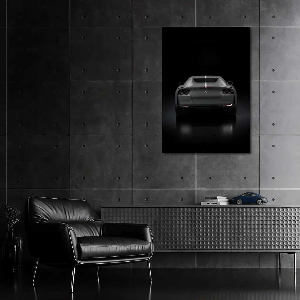 Ferrari 812 Superfast Rear Dark Studio – Wall Art