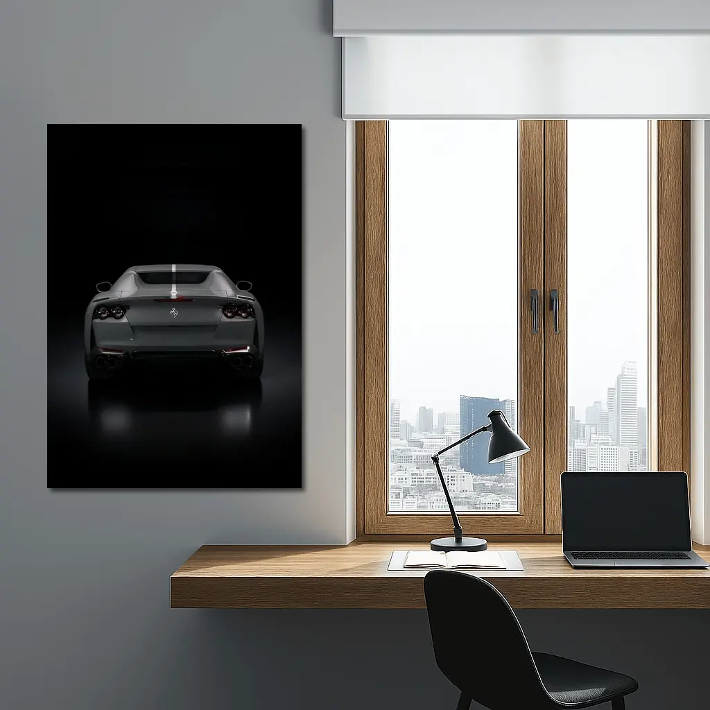 Ferrari 812 Superfast Rear Dark Studio – Wall Art