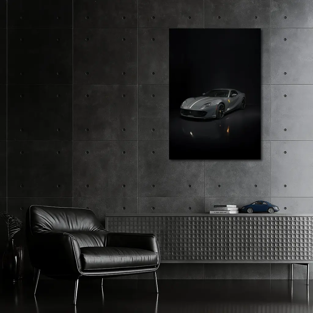 Ferrari 812 GTS Dark Studio Shot – Wall Art