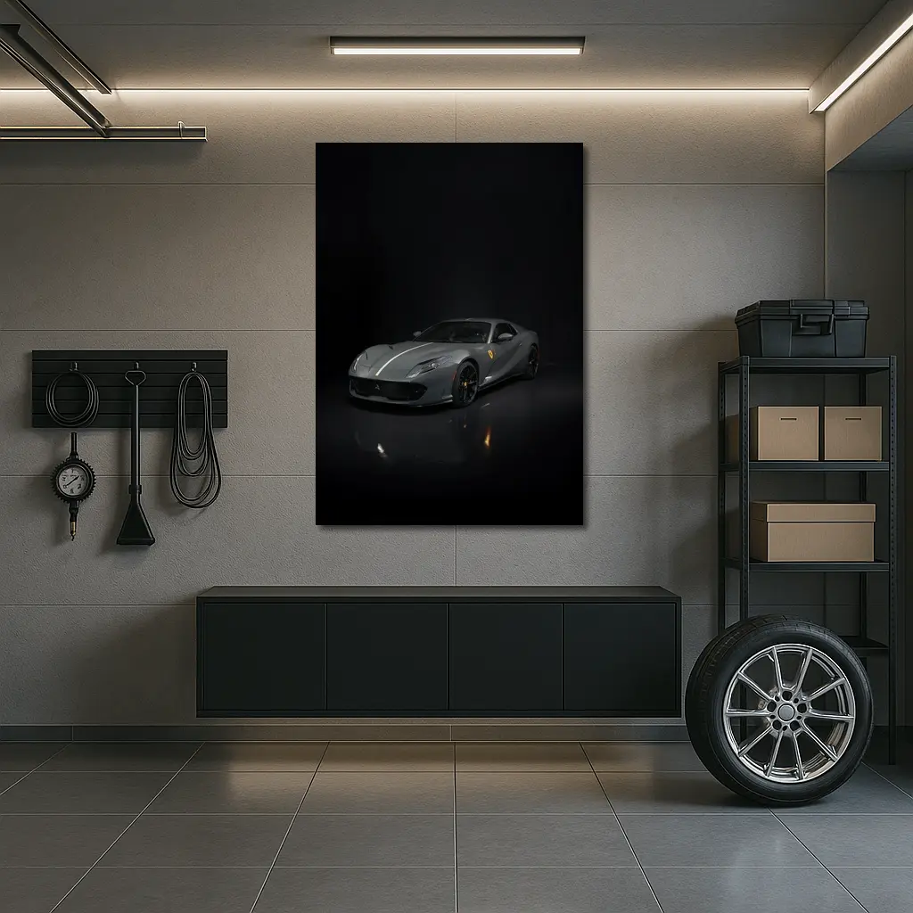 Ferrari 812 GTS Dark Studio Shot – Wall Art