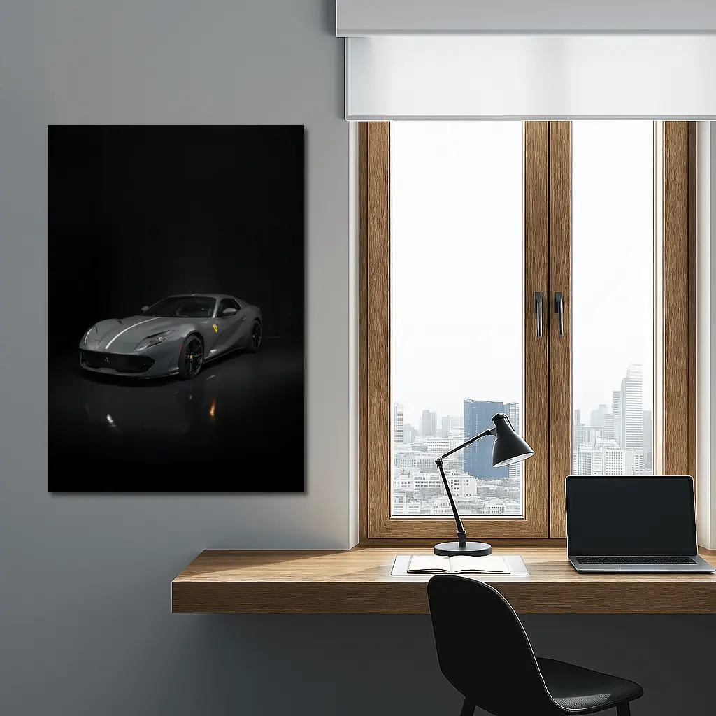 Ferrari 812 GTS Dark Studio Shot – Wall Art