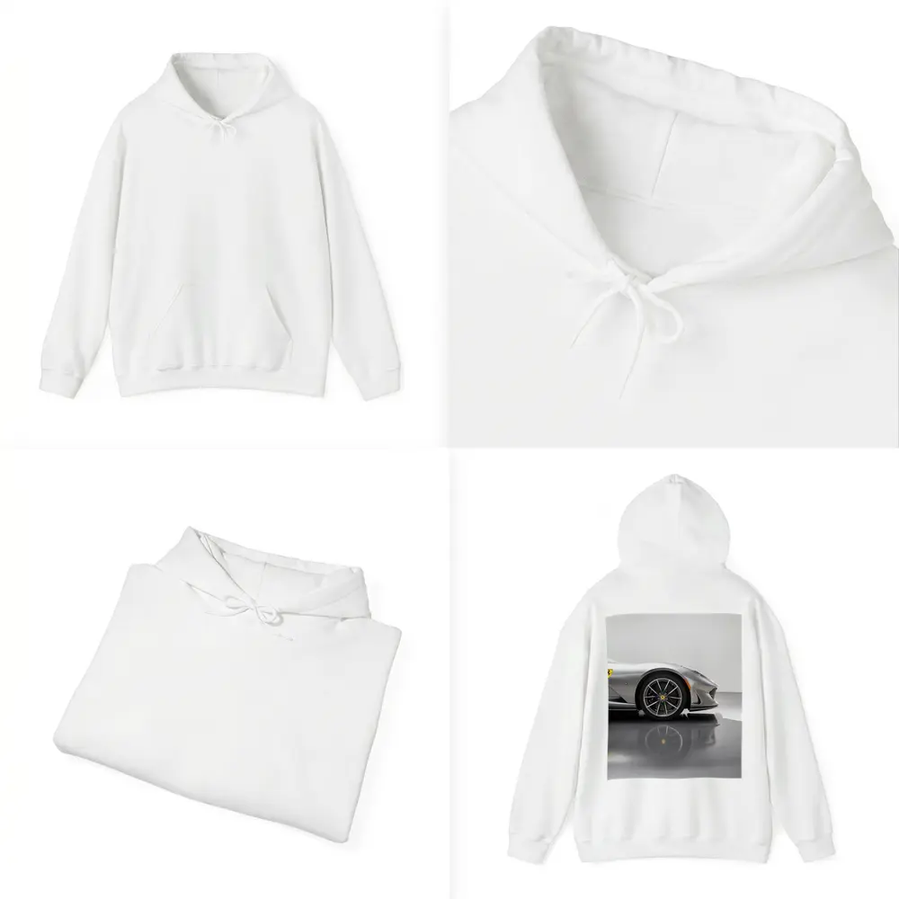 Ferrari 812 GTS Silver Studio Close Up – Hoodies