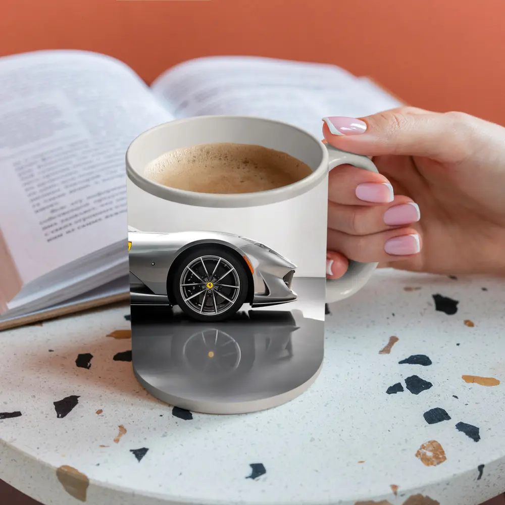 Ferrari 812 GTS Silver Studio Close Up – Mugs