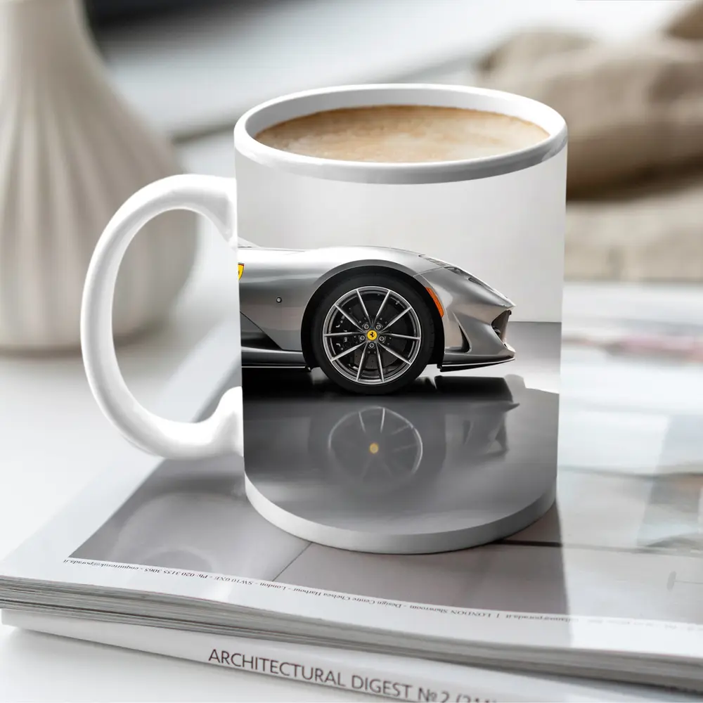 Ferrari 812 GTS Silver Studio Close Up – Mugs