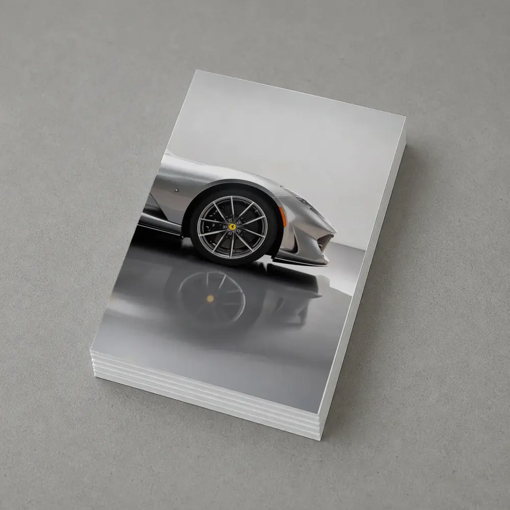 Ferrari 812 GTS Silver Studio Close Up – Postcards
