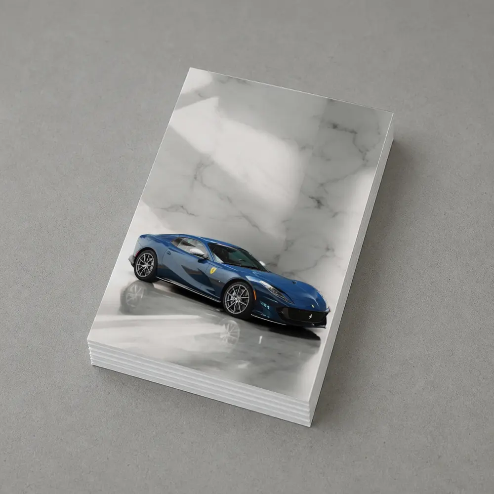 Ferrari 812 Superfast Blue Marble Studio – Postcards