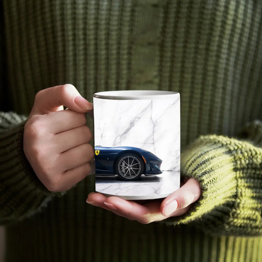 Ferrari 812 GTS Deep Blue Marble Studio – Mugs
