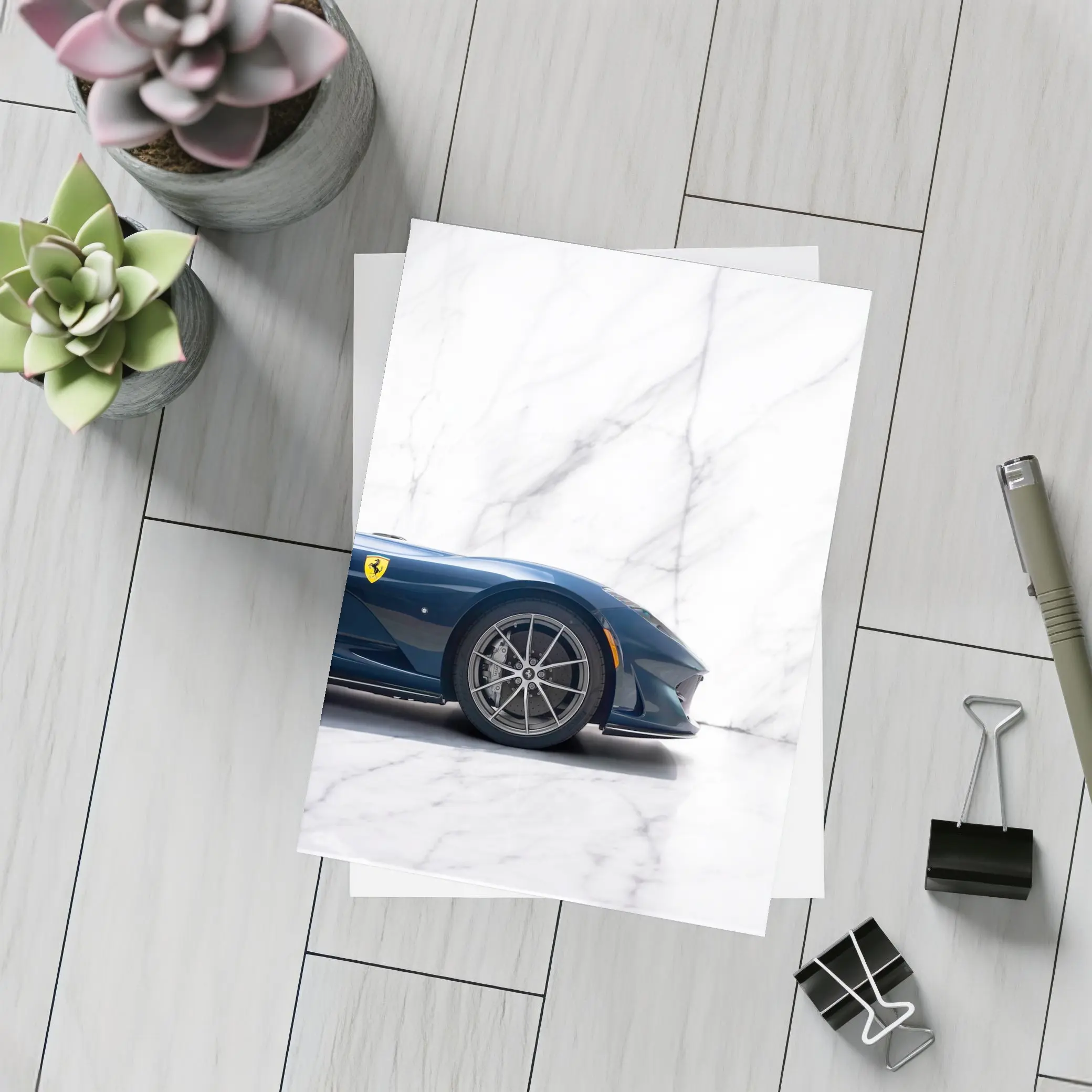 Ferrari 812 GTS Deep Blue Marble Studio – Postcards