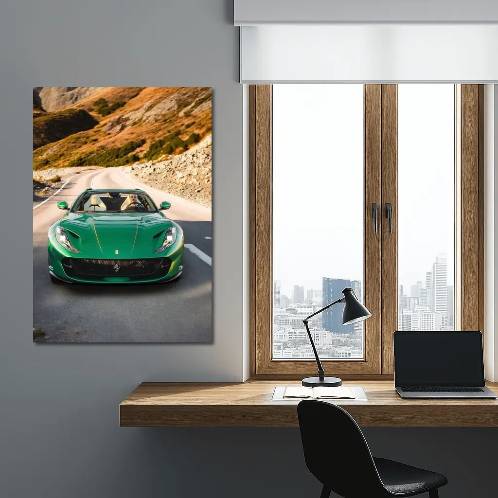Ferrari 812 GTS Green Mountain Road Drive – Wall Art