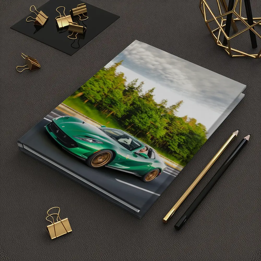 Ferrari 812 GTS Green on Open Road – Notebooks