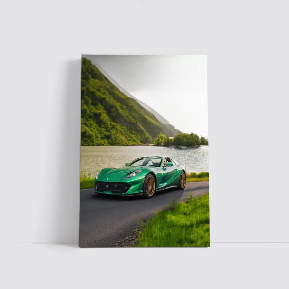 Ferrari 812 GTS Green Mountain Lake Road – Wall Art