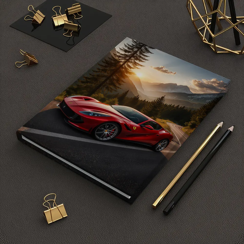 Ferrari 812 Superfast Mountain Road Sunset – Notebooks