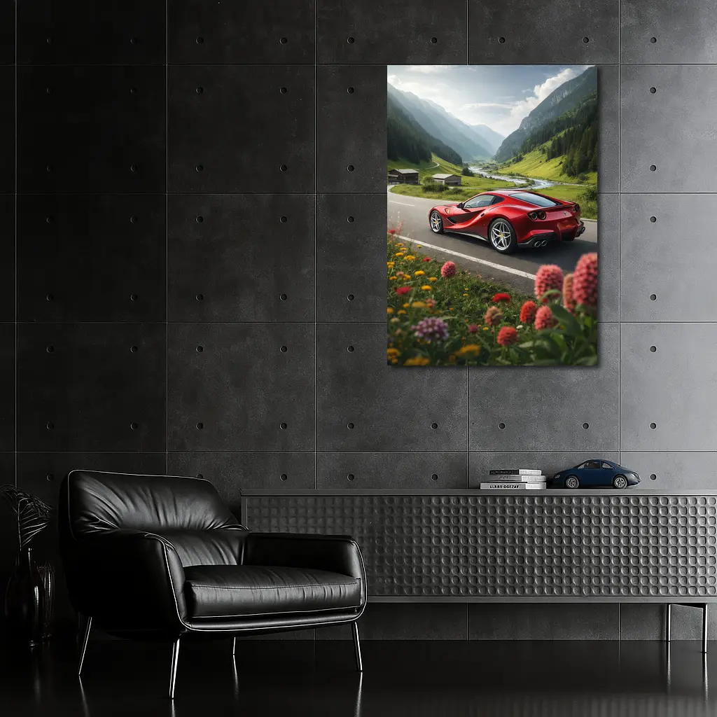 Ferrari 812 Superfast Alpine Valley Road – Wall Art