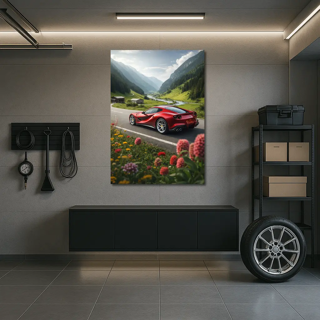 Ferrari 812 Superfast Alpine Valley Road – Wall Art