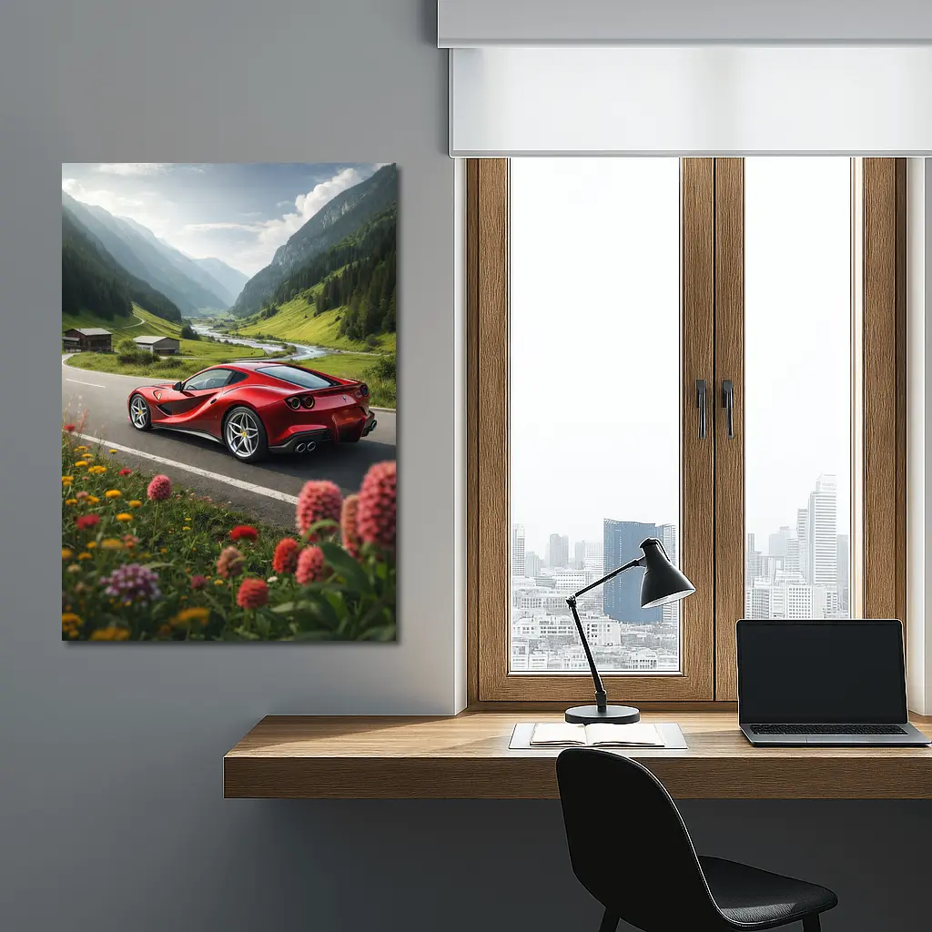 Ferrari 812 Superfast Alpine Valley Road – Wall Art
