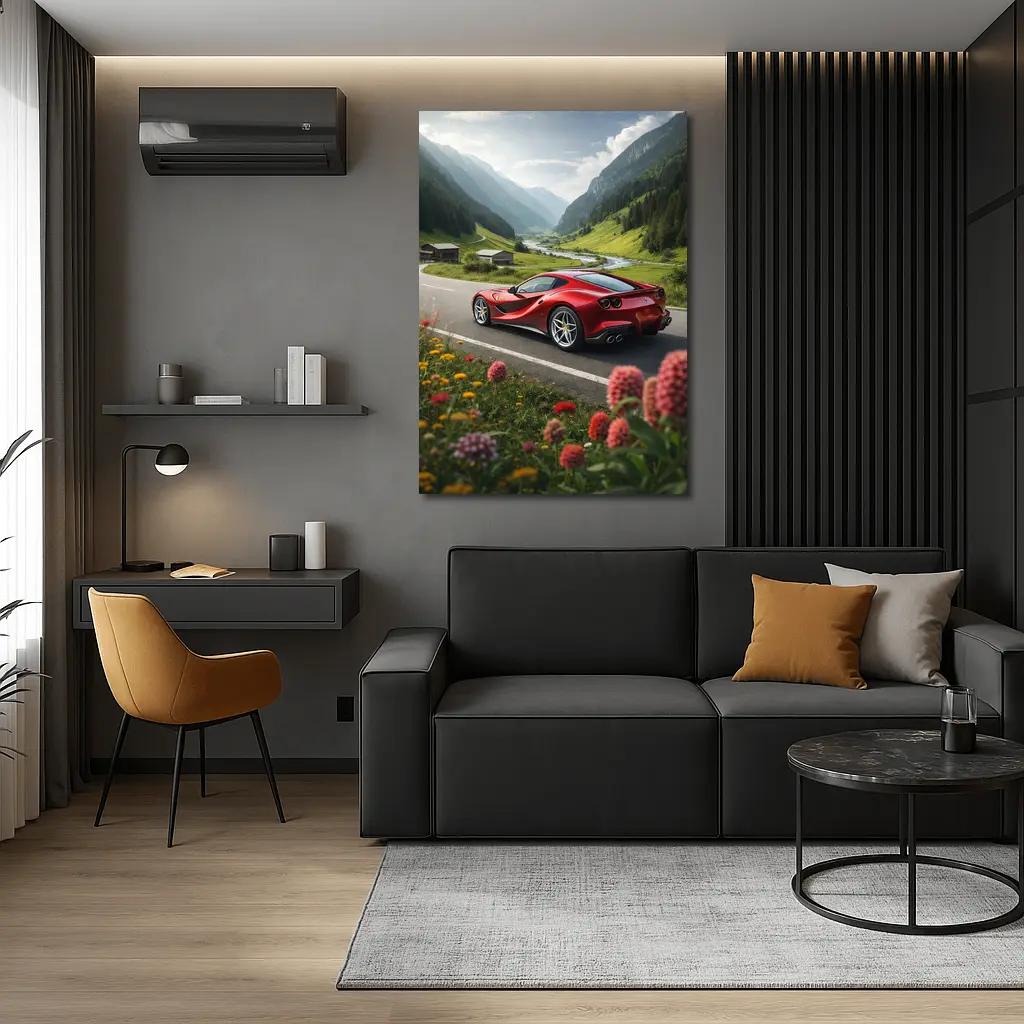 Ferrari 812 Superfast Alpine Valley Road – Wall Art