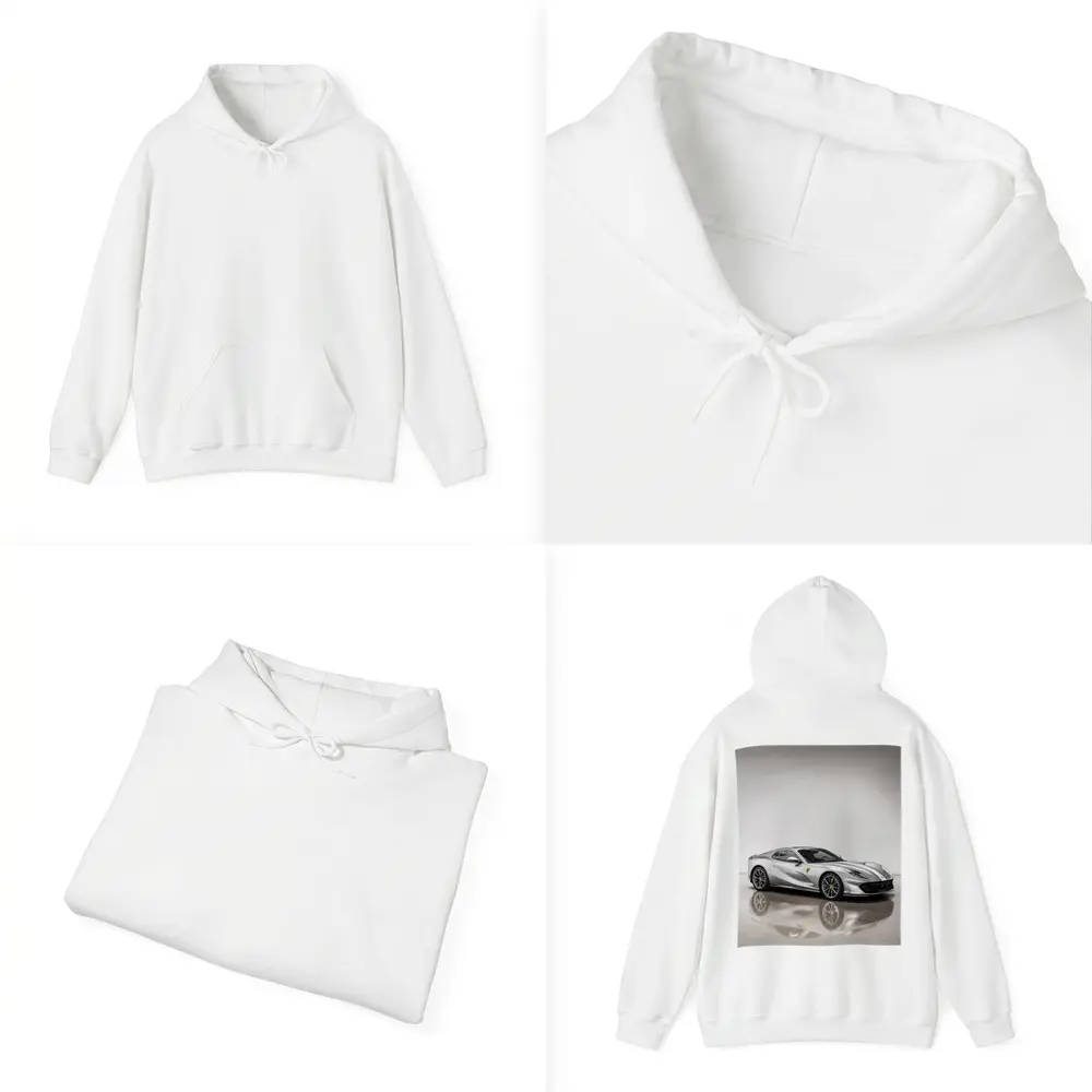 Ferrari 812 Superfast Silver Studio Shot – Hoodies