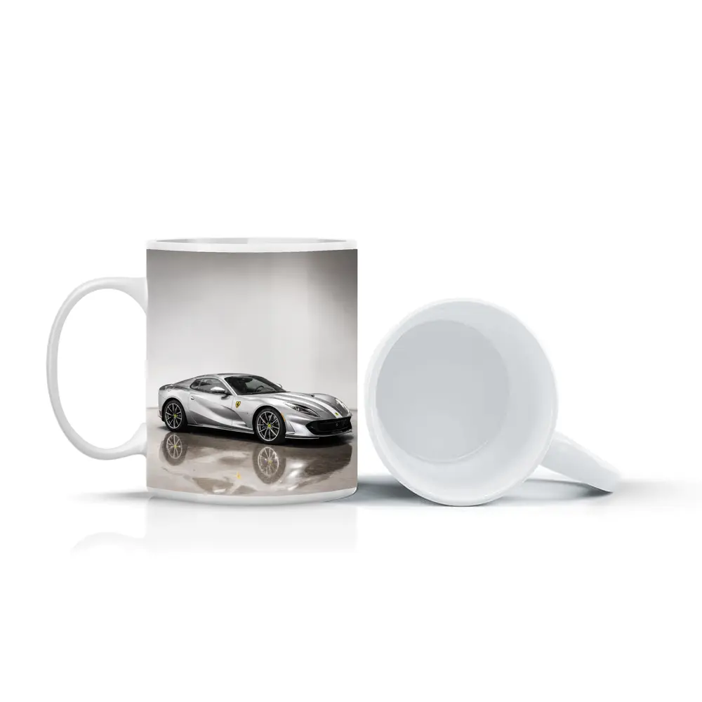 Ferrari 812 Superfast Silver Studio Shot – Mugs