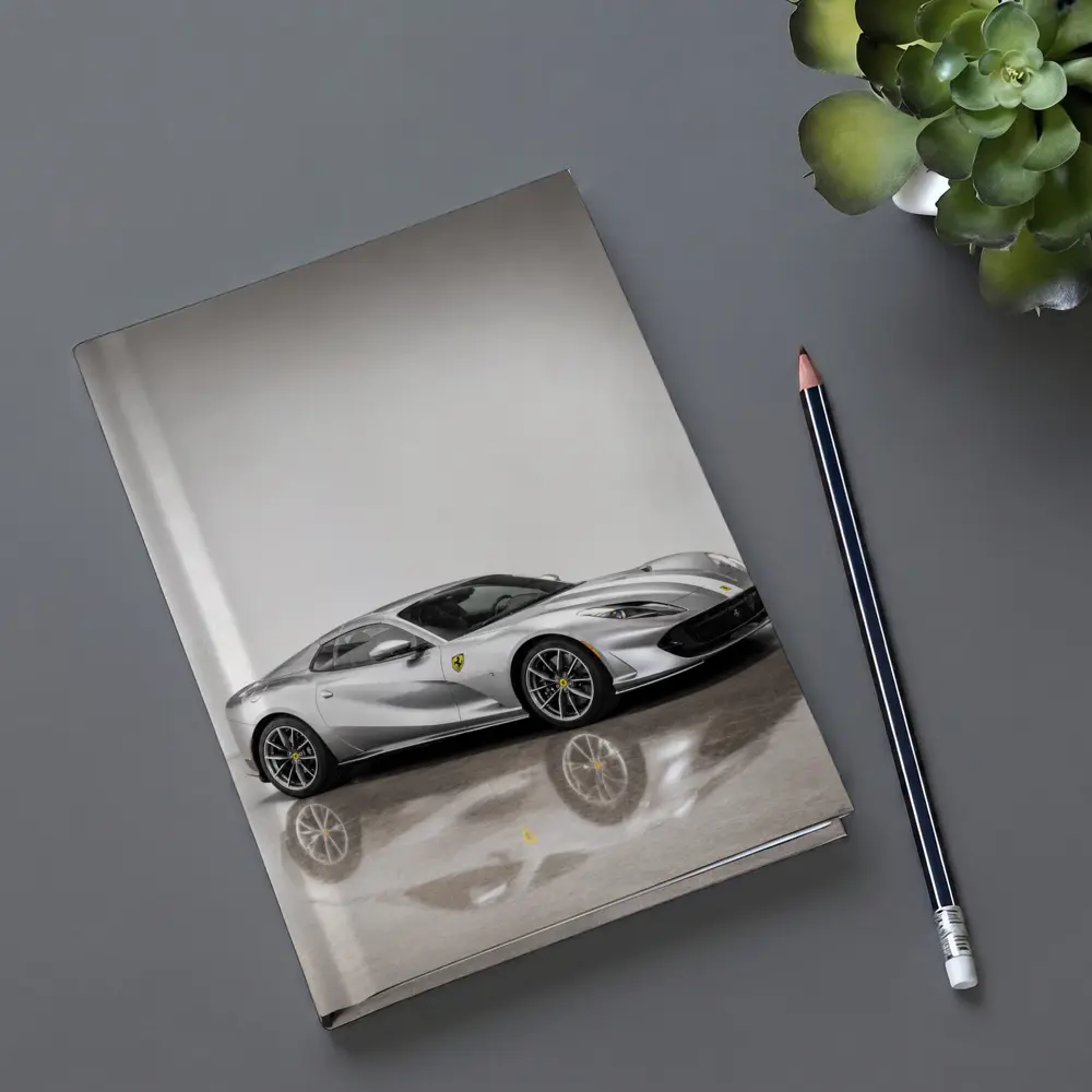 Ferrari 812 Superfast Silver Studio Shot – Notebooks