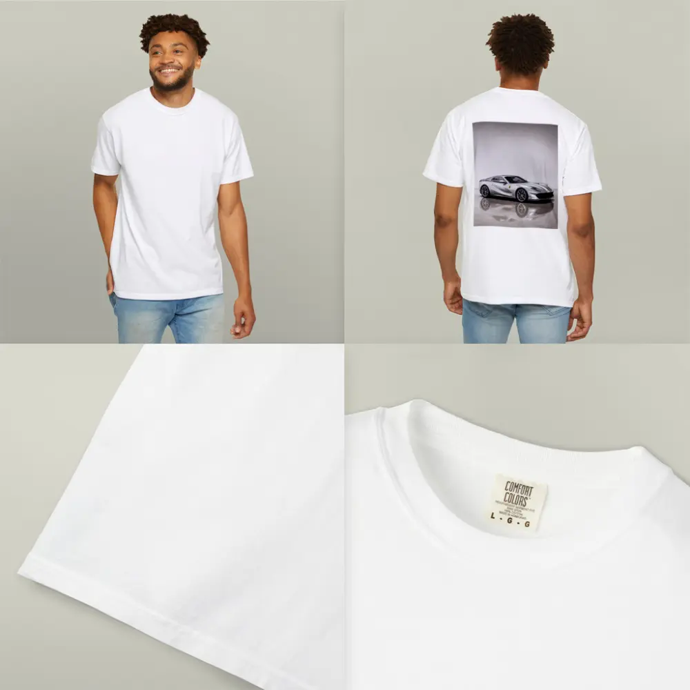 Ferrari 812 Superfast Silver Studio Shot – T-Shirts
