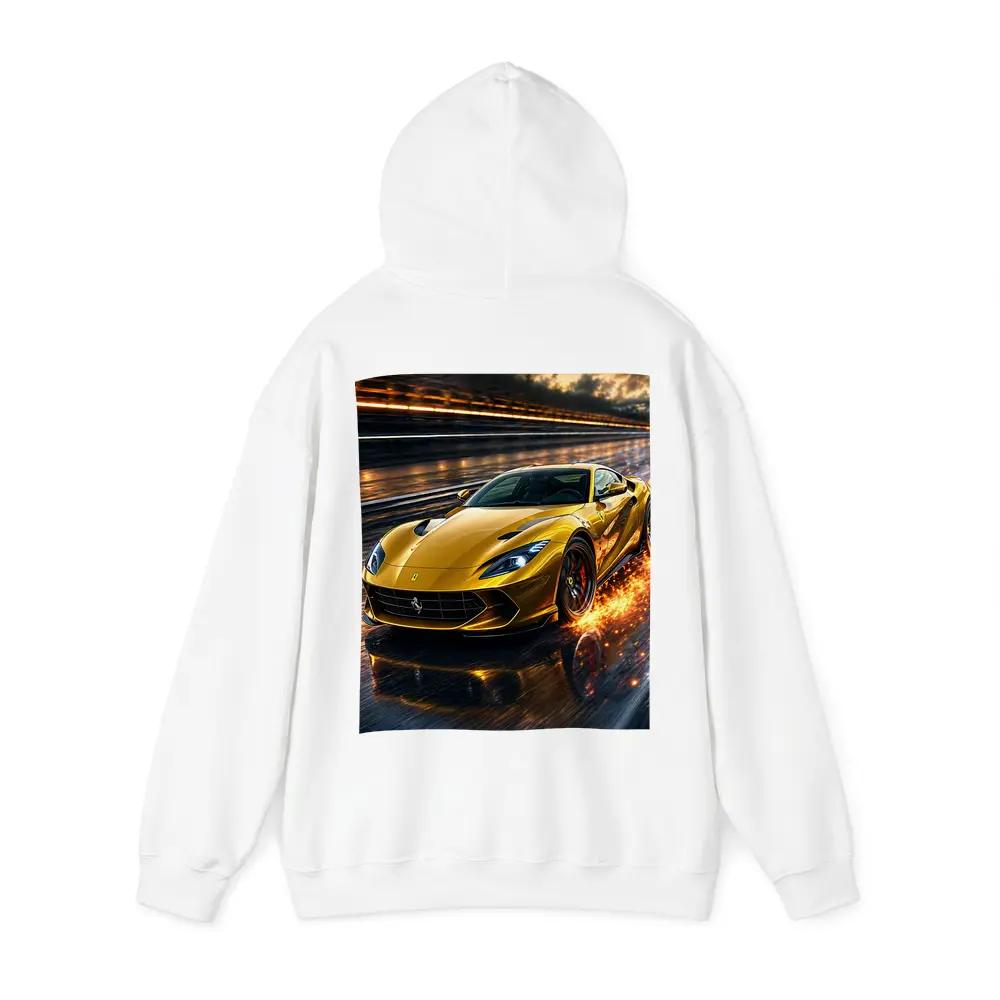 Ferrari 812 Superfast Yellow Racing Track Speed – Hoodies