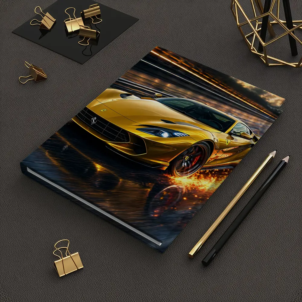 Ferrari 812 Superfast Yellow Racing Track Speed – Notebooks