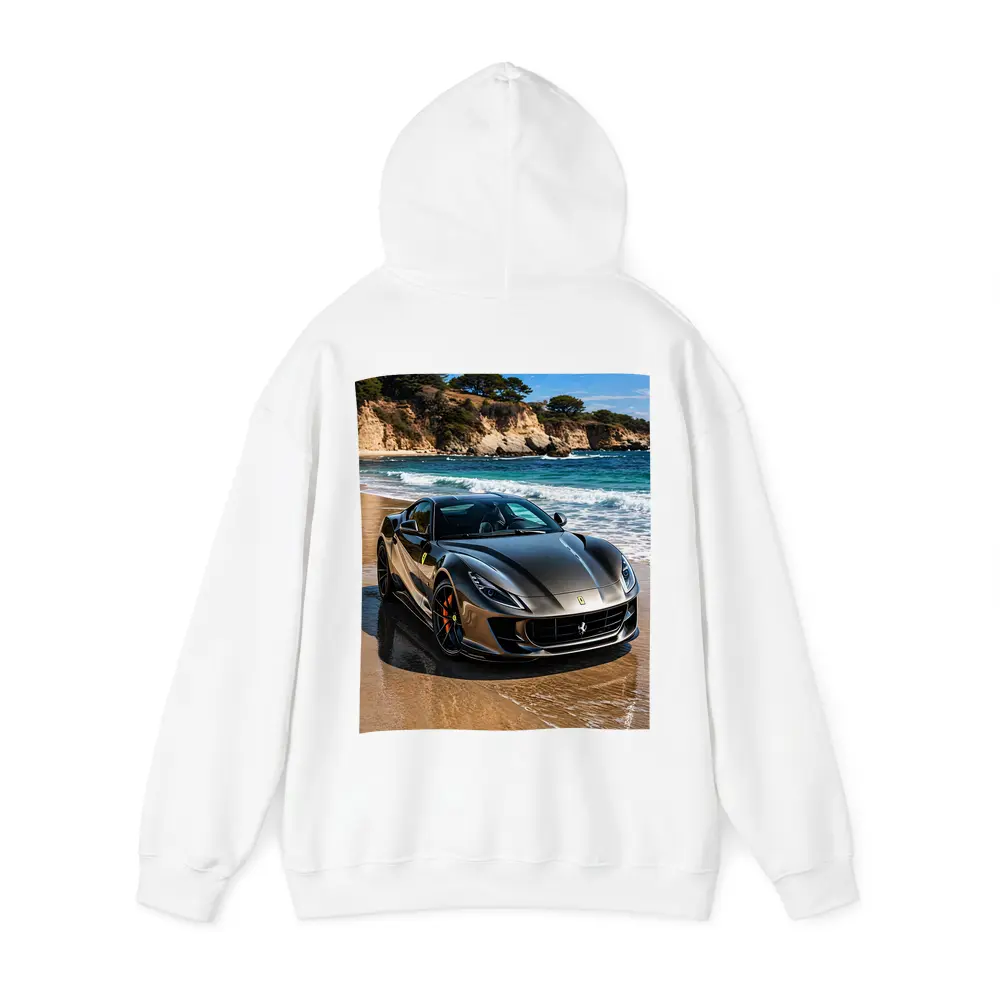 Ferrari 812 Superfast Dark Silver Beach Setting – Hoodies