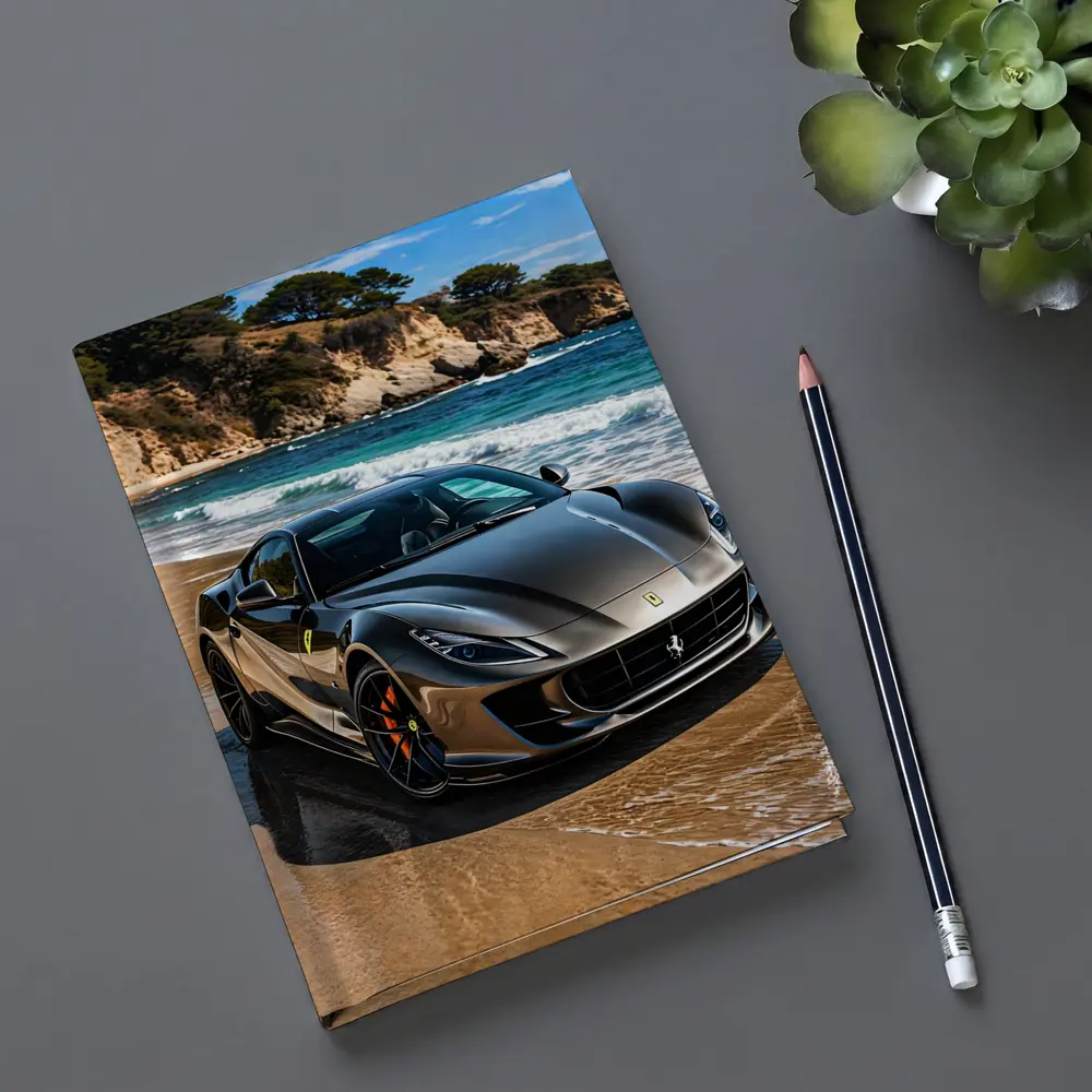 Ferrari 812 Superfast Dark Silver Beach Setting – Notebooks