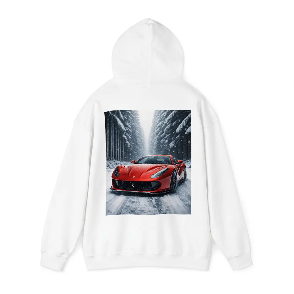 Ferrari 812 Superfast Red Snowy Forest – Hoodies
