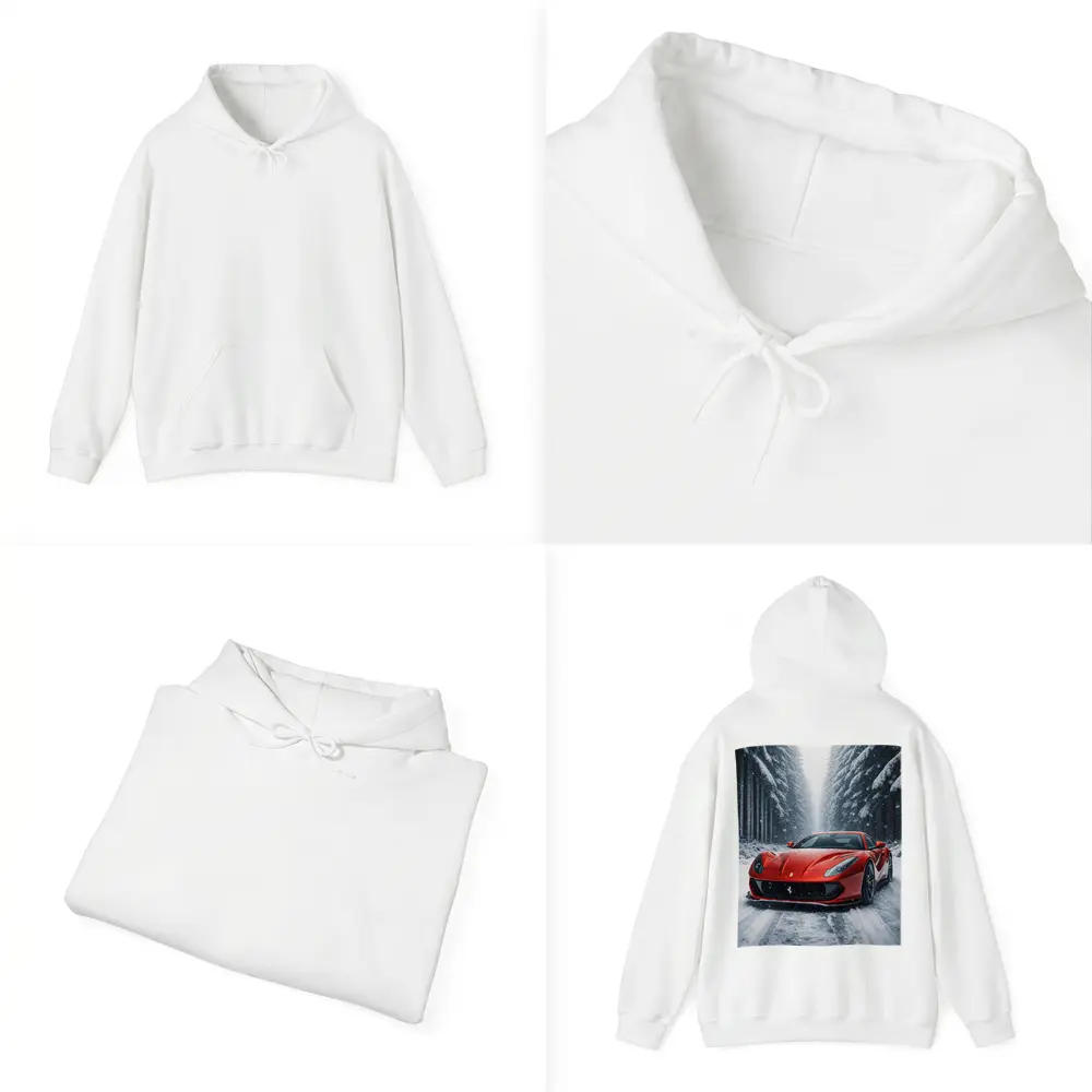Ferrari 812 Superfast Red Snowy Forest – Hoodies