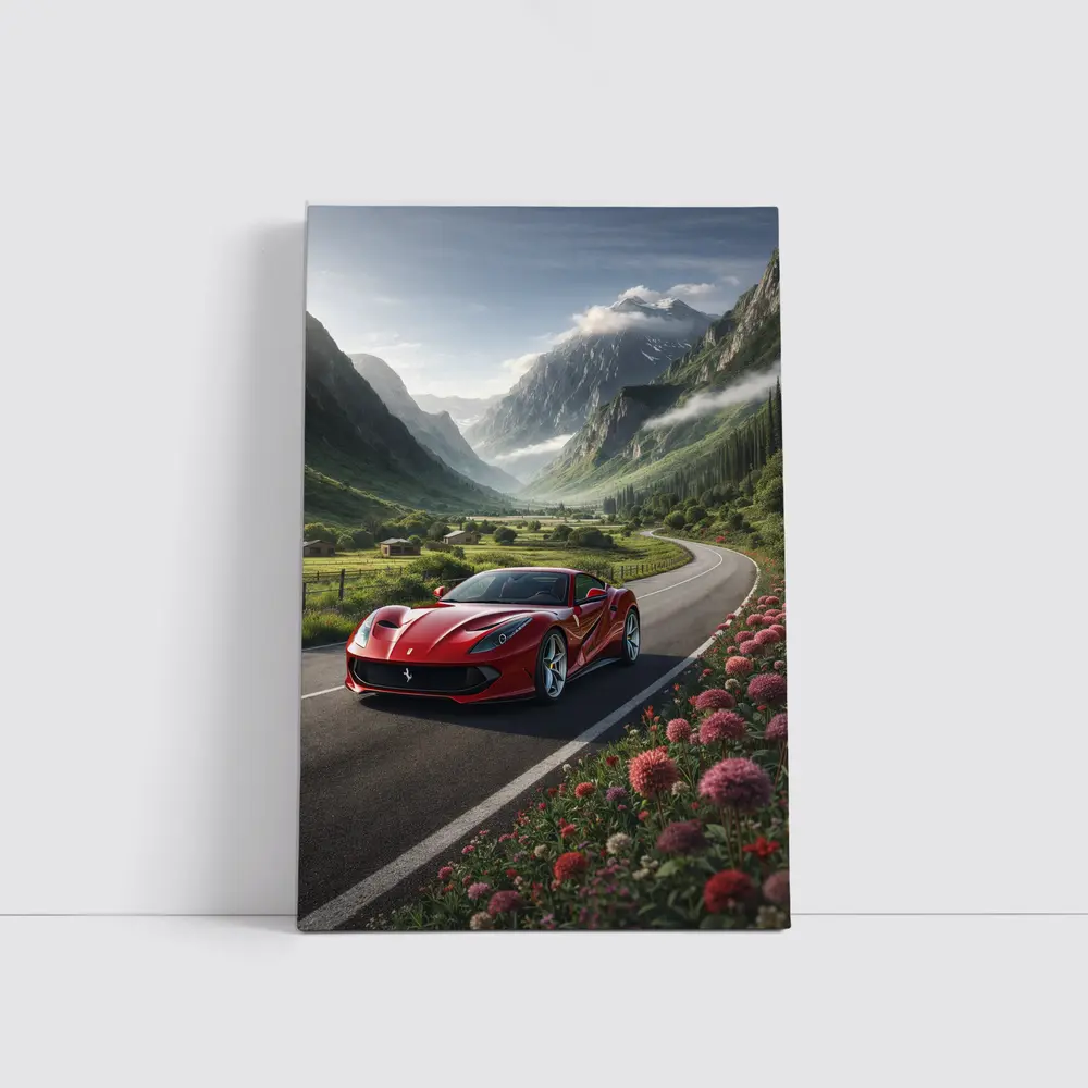 Ferrari 812 Superfast Mountain Valley Road – Wall Art