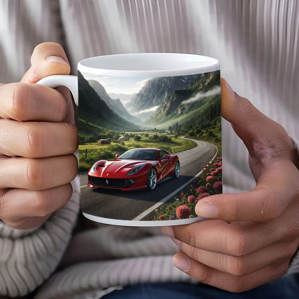 Ferrari 812 Superfast Mountain Valley Road – Mugs
