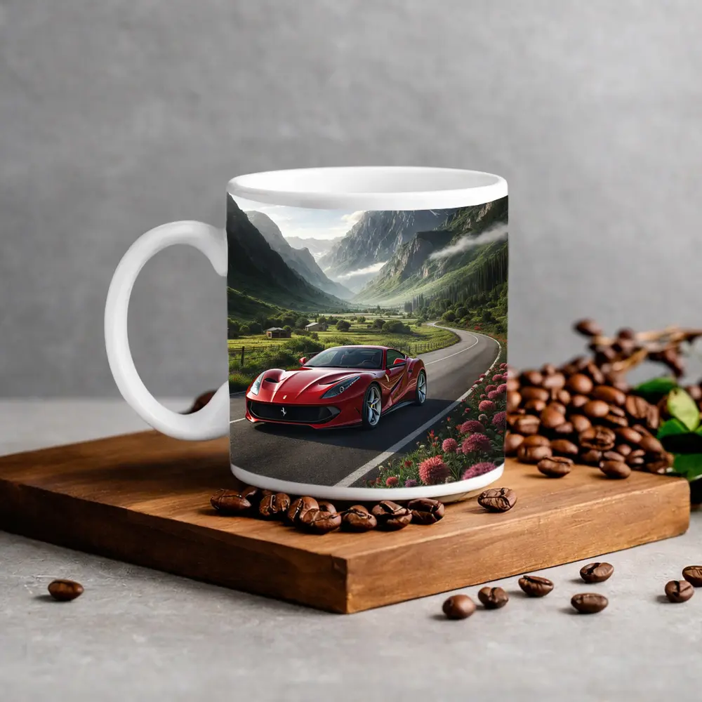 Ferrari 812 Superfast Mountain Valley Road – Mugs