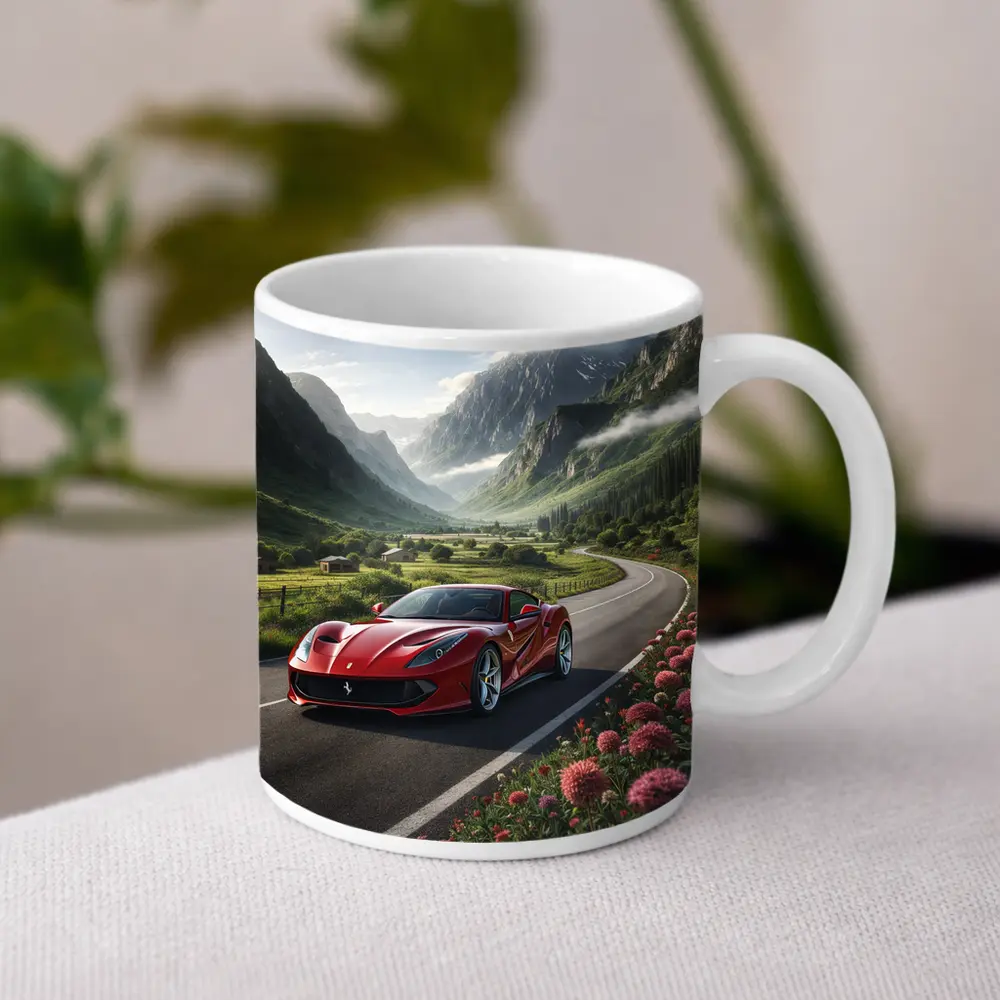 Ferrari 812 Superfast Mountain Valley Road – Mugs