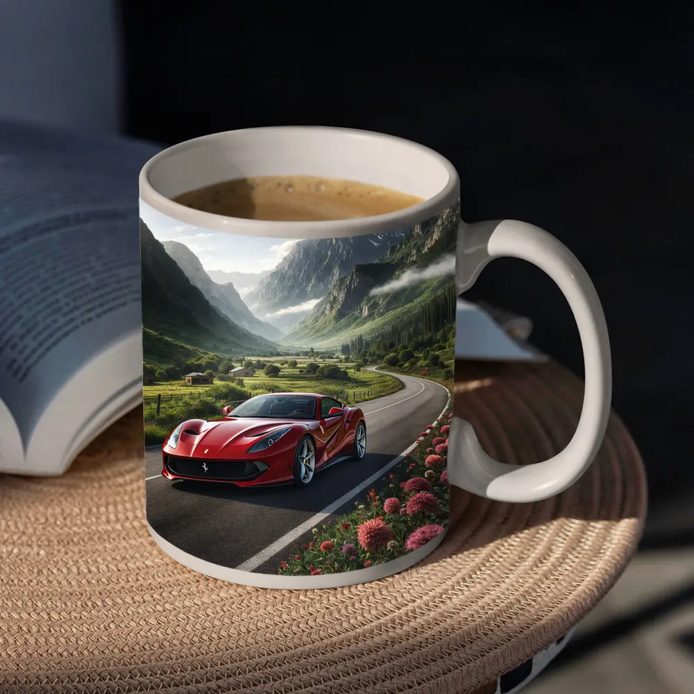 Ferrari 812 Superfast Mountain Valley Road – Mugs