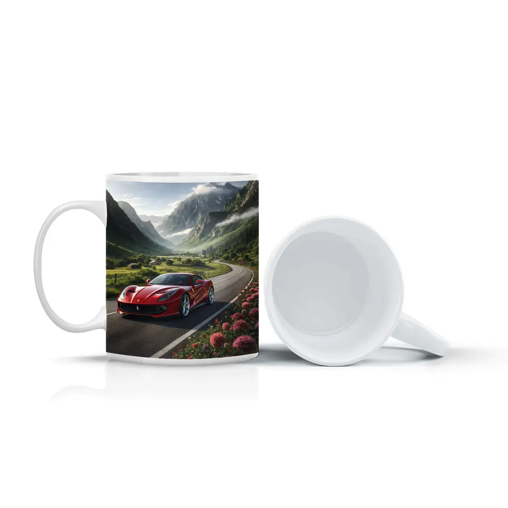 Ferrari 812 Superfast Mountain Valley Road – Mugs