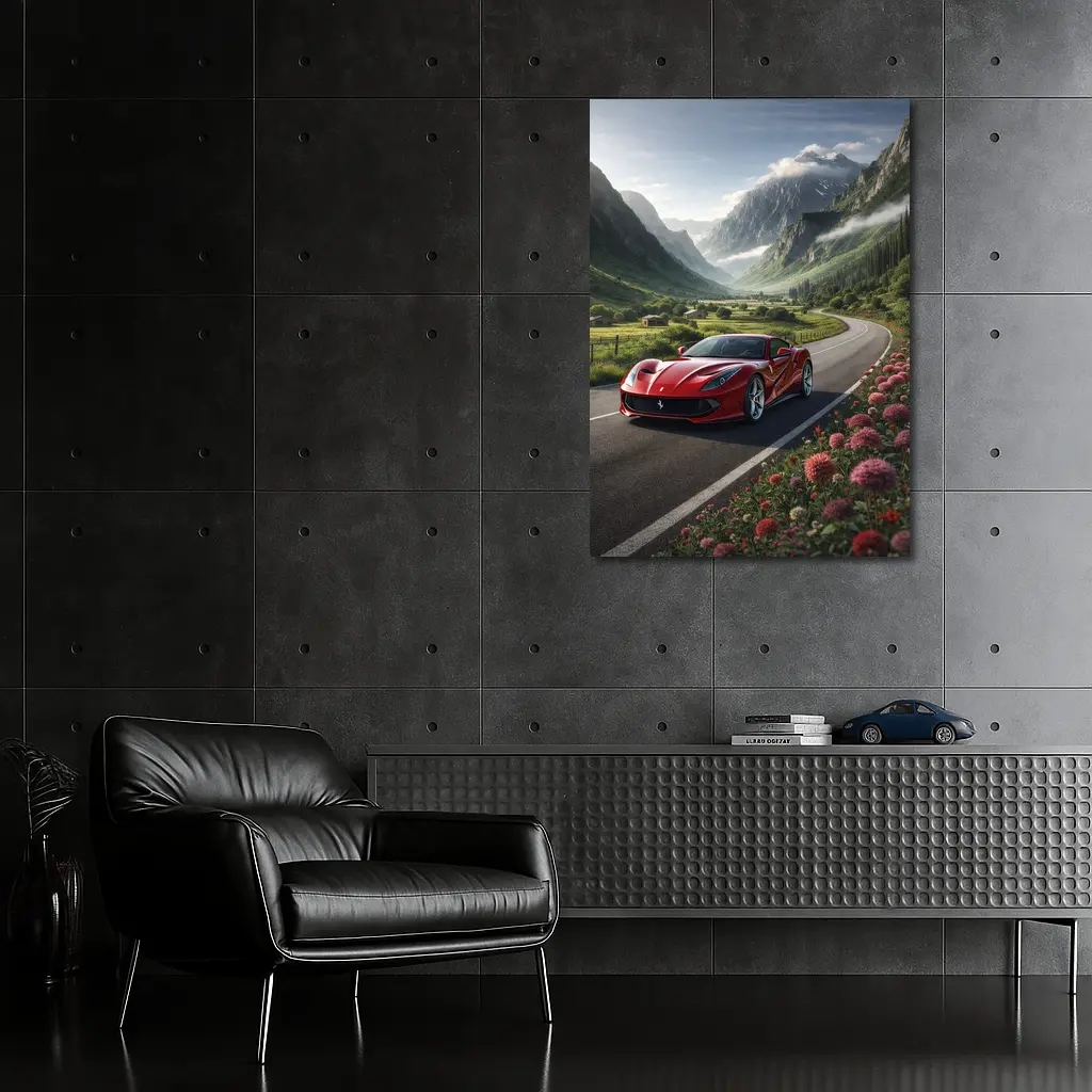 Ferrari 812 Superfast Mountain Valley Road – Wall Art