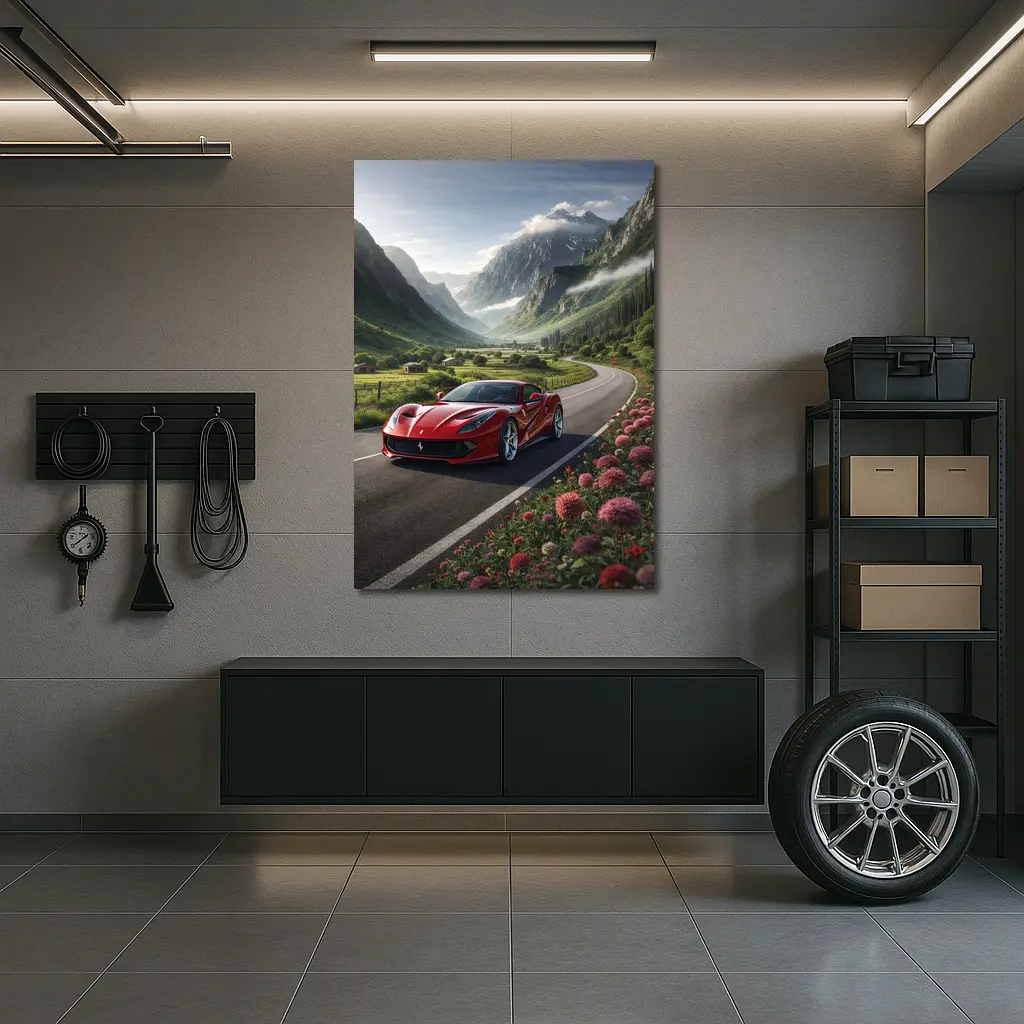 Ferrari 812 Superfast Mountain Valley Road – Wall Art