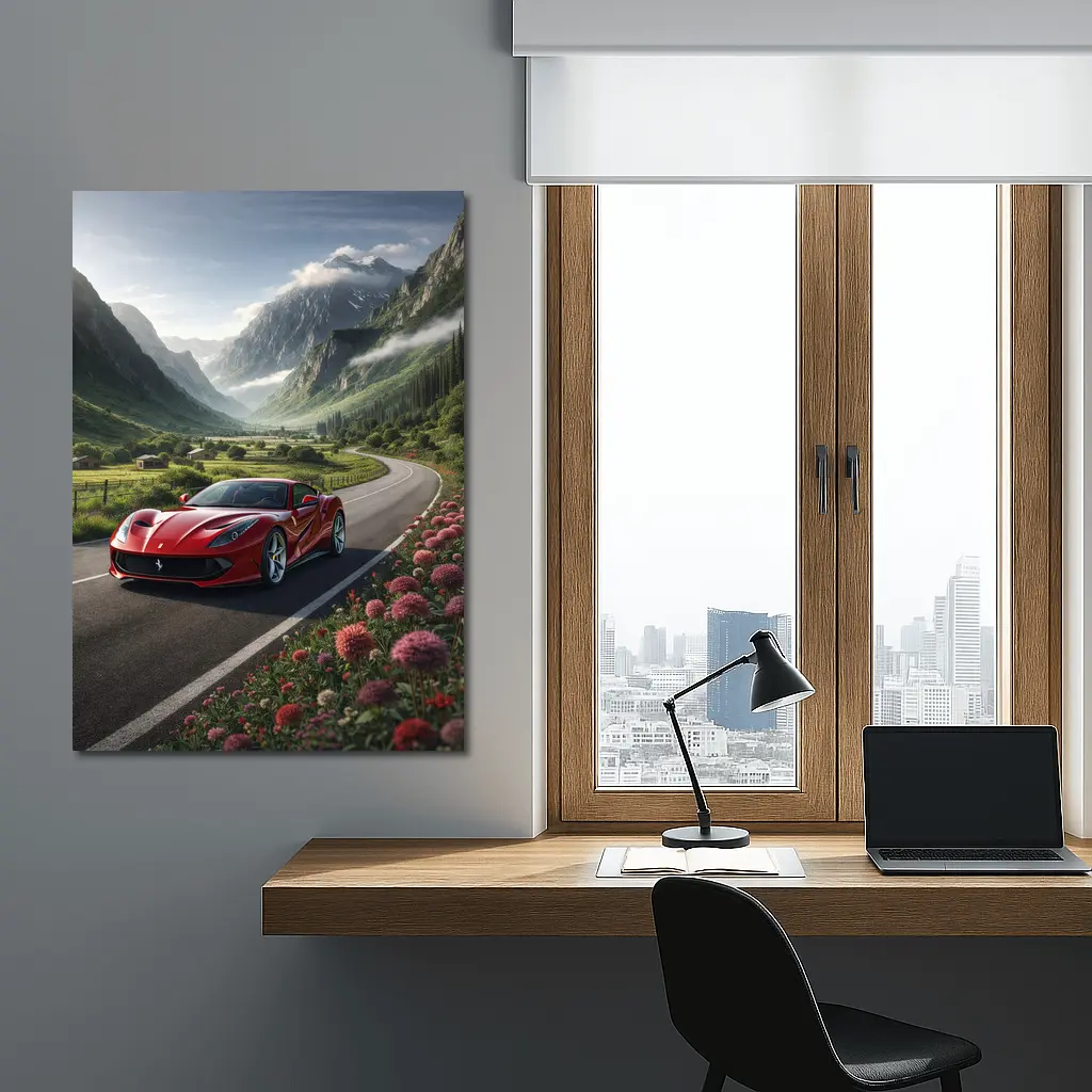 Ferrari 812 Superfast Mountain Valley Road – Wall Art