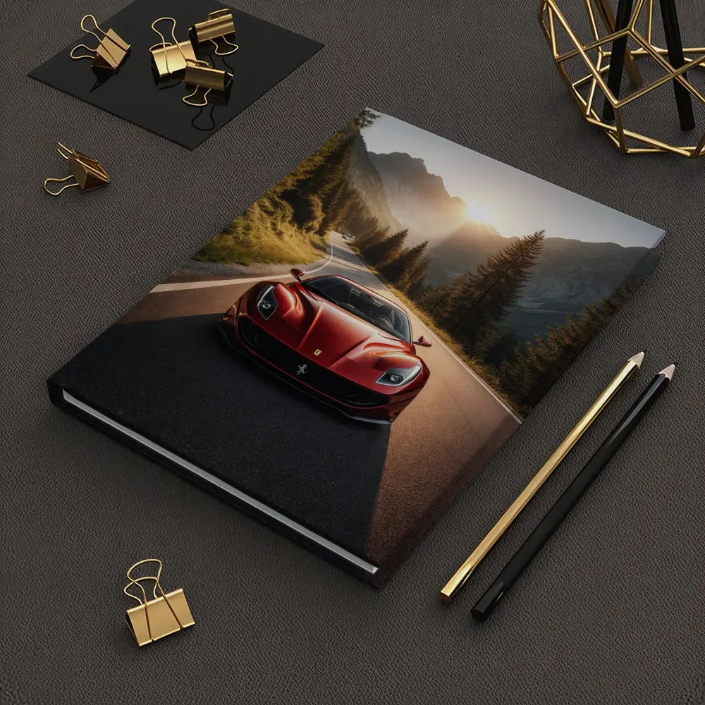 Ferrari 812 Superfast Mountain Road Sunset – Notebooks