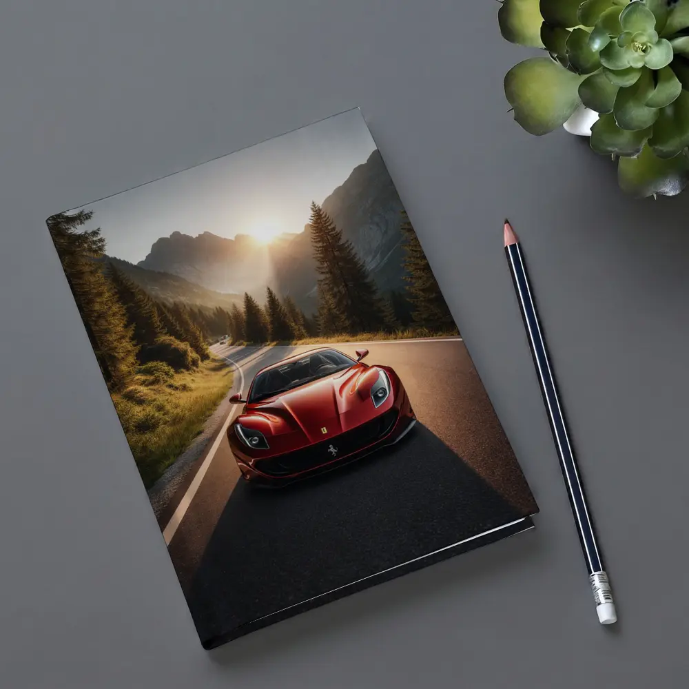 Ferrari 812 Superfast Mountain Road Sunset – Notebooks