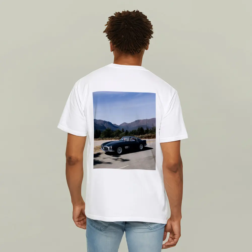 Ferrari Classic Dark Green Car Mountain Road – T-Shirts