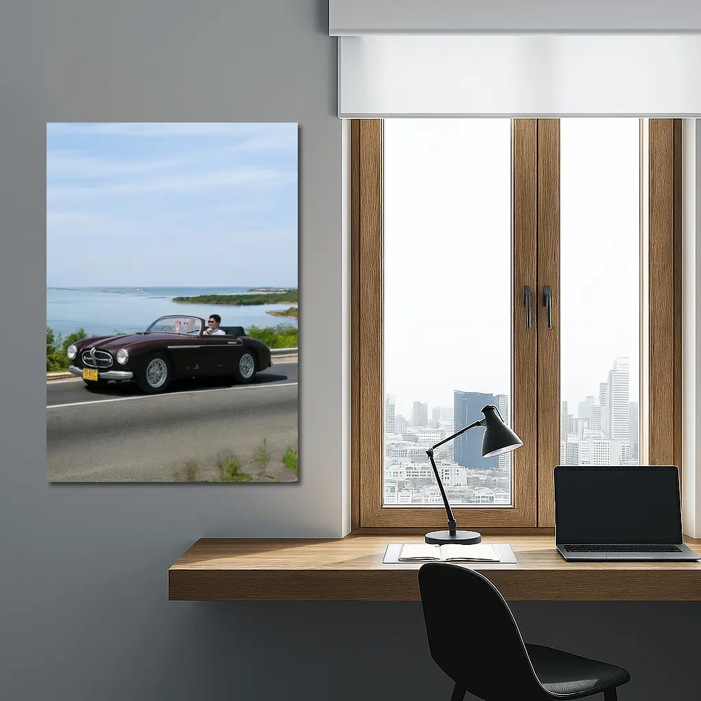 Classic Ferrari Convertible Coastal Road Drive – Wall Art