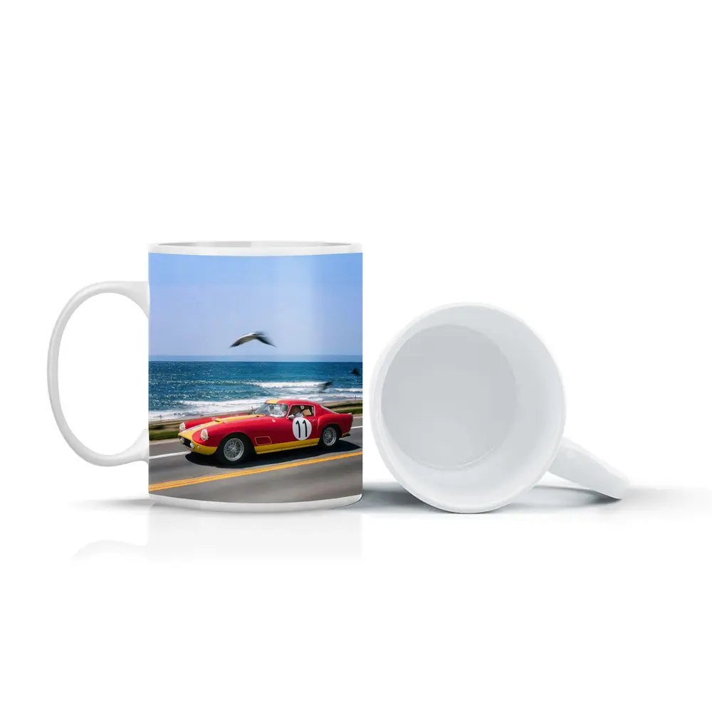 Ferrari Racing Car Coastal Road Ocean Drive – Mugs