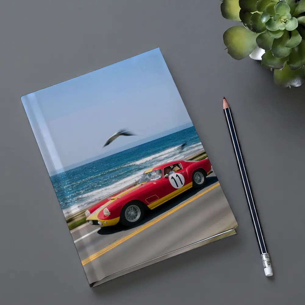 Ferrari Racing Car Coastal Road Ocean Drive – Notebooks